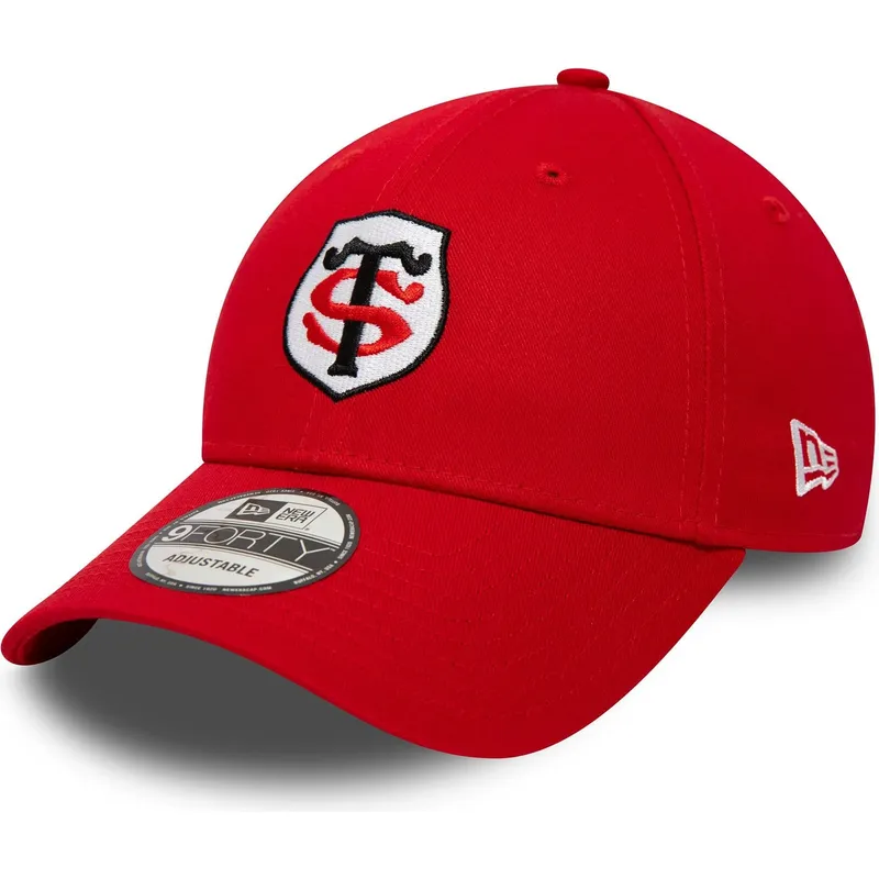 rote-verstellbare-curved-cap-9forty-core-von-stade-toulousain-top-14-von-new-era