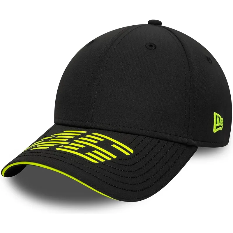 schwarze-verstellbare-curved-cap-9forty-recycled-stripe-von-valentino-rossi-vr46-motogp-von-new-era