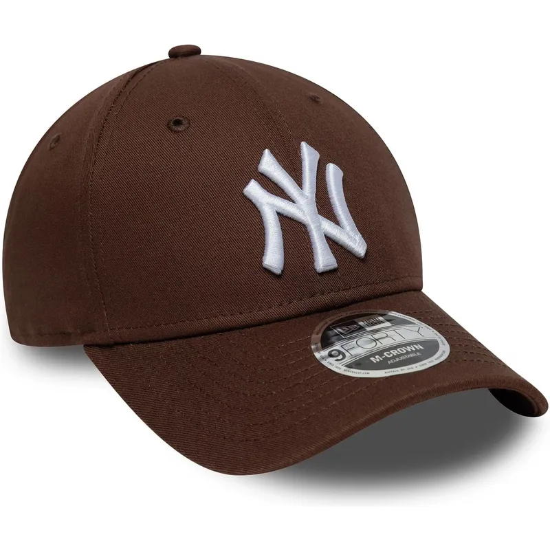 braune-gebogene-snapback-kappe-9forty-m-crown-der-new-york-yankees-mlb-von-new-era