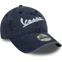 blaue-verstellbare-curved-cap-9twenty-washed-vespa-piaggio-von-new-era
