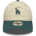 new-era-curved-brim-9twenty-mini-washed-los-angeles-dodgers-mlb-beige-and-green-adjustable-cap