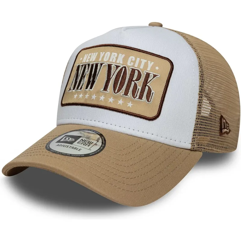 trucker-cap-weiss-und-braun-a-frame-location-new-york-stadte-und-strande-von-new-era