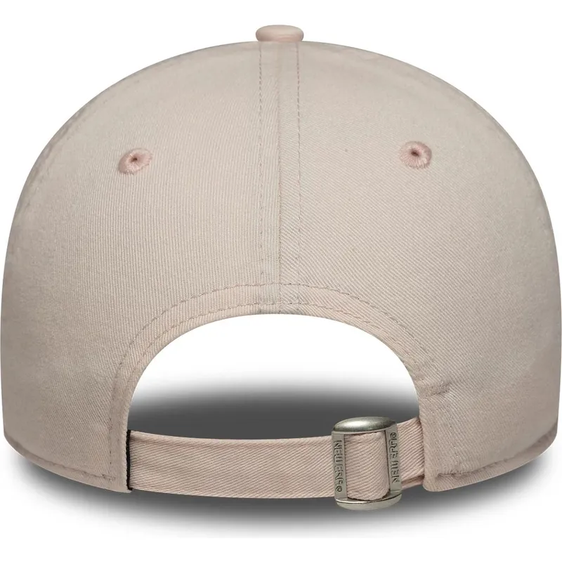 gebogene-rosa-verstellbare-damenkappe-9twenty-washed-mini-der-los-angeles-dodgers-mlb-von-new-era