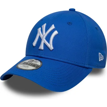 Blaue gebogene verstellbare Kappe für Kinder 9FORTY League Essential der New York Yankees MLB von New Era