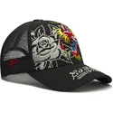 schwarze-trucker-kappe-dragon-and-roses-graphic-von-ed-hardy