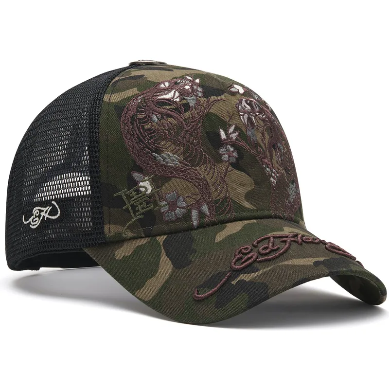 trucker-cap-camouflage-2-snakes-von-ed-hardy