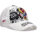 trucker-cap-weiss-1971-dragon-and-roses-von-ed-hardy