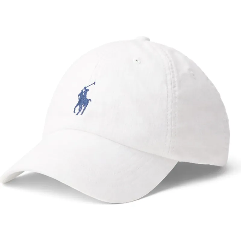 weisse-verstellbare-curved-cap-linen-von-polo-ralph-lauren