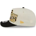 beige-und-schwarze-gebogene-snapback-kappe-9fifty-a-frame-classic-der-pittsburgh-pirates-mlb-von-new-era