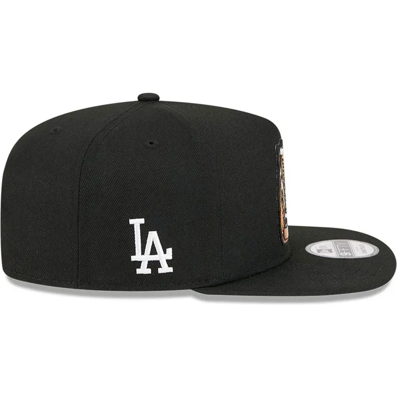 schwarze-flache-snapback-kappe-9fifty-a-frame-ring-der-los-angeles-dodgers-mlb-von-new-era