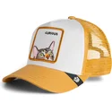 braune-trucker-kappe-fur-jungen-katze-curious-cat-mini-the-farm-von-goorin-bros
