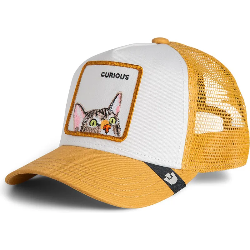 braune-trucker-kappe-fur-jungen-katze-curious-cat-mini-the-farm-von-goorin-bros