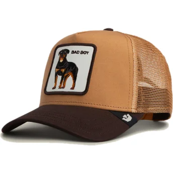 Braune Trucker-Kappe Rottweiler Bad Boy The Farm von Goorin Bros.