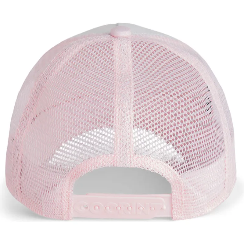 trucker-cap-weiss-und-rosa-fur-jungen-gans-whisper-silly-the-farm-von-goorin-bros