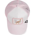 trucker-cap-weiss-und-rosa-fur-jungen-gans-whisper-silly-the-farm-von-goorin-bros