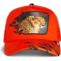 trucker-cap-orange-gepard-blazing-flames-the-farm-von-goorin-bros