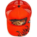 trucker-cap-orange-gepard-blazing-flames-the-farm-von-goorin-bros