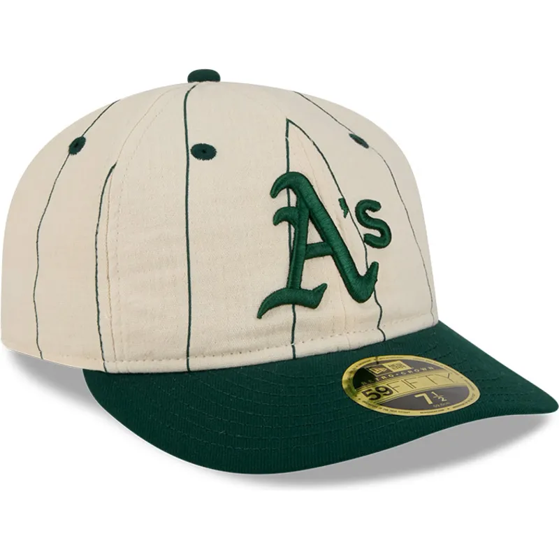 gorra-curva-beige-ajustada-59fifty-retro-crown-linen-de-oakland-athletics-mlb-de-new-era