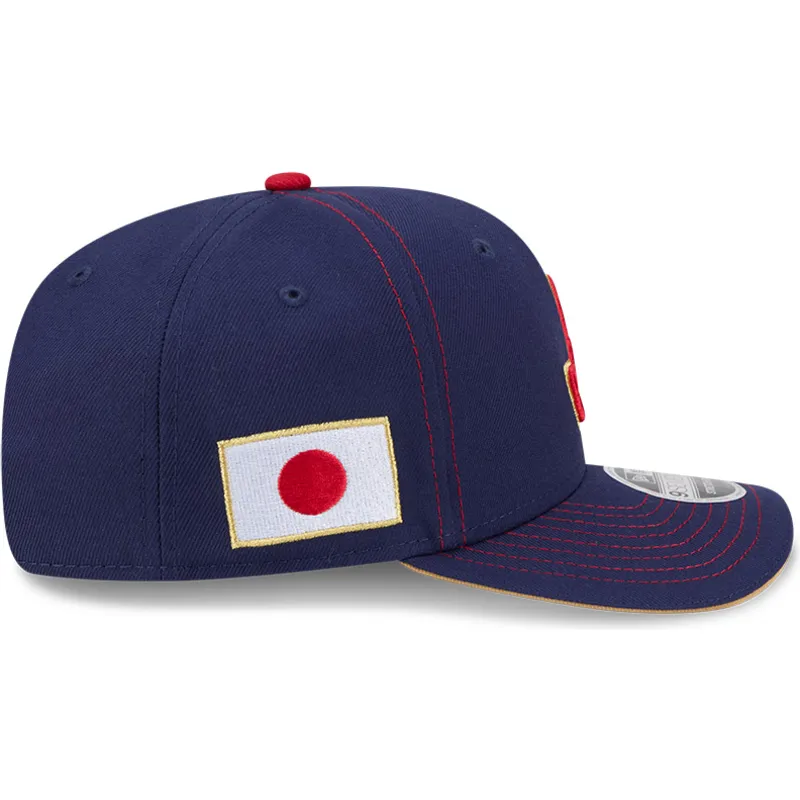 marineblaue-gebogene-snapback-kappe-9seventy-stretch-snap-japan-2026-world-baseball-classic-von-new-era