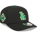 schwarze-gebogene-snapback-kappe-9seventy-stretch-snap-saint-patrick-s-day-der-los-angeles-dodgers-mlb-von-new-era