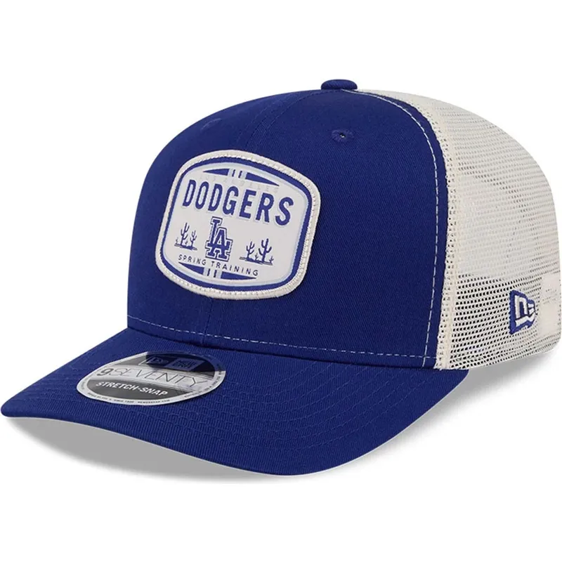 trucker-cap-blau-9seventy-stretch-snap-patch-der-los-angeles-dodgers-mlb-von-new-era