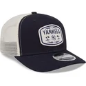 trucker-cap-marineblau-9seventy-stretch-snap-patch-new-york-yankees-mlb-von-new-era