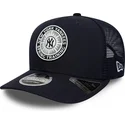 marineblaue-trucker-kappe-9seventy-stretch-snap-circle-spring-training-der-new-york-yankees-mlb-von-new-era