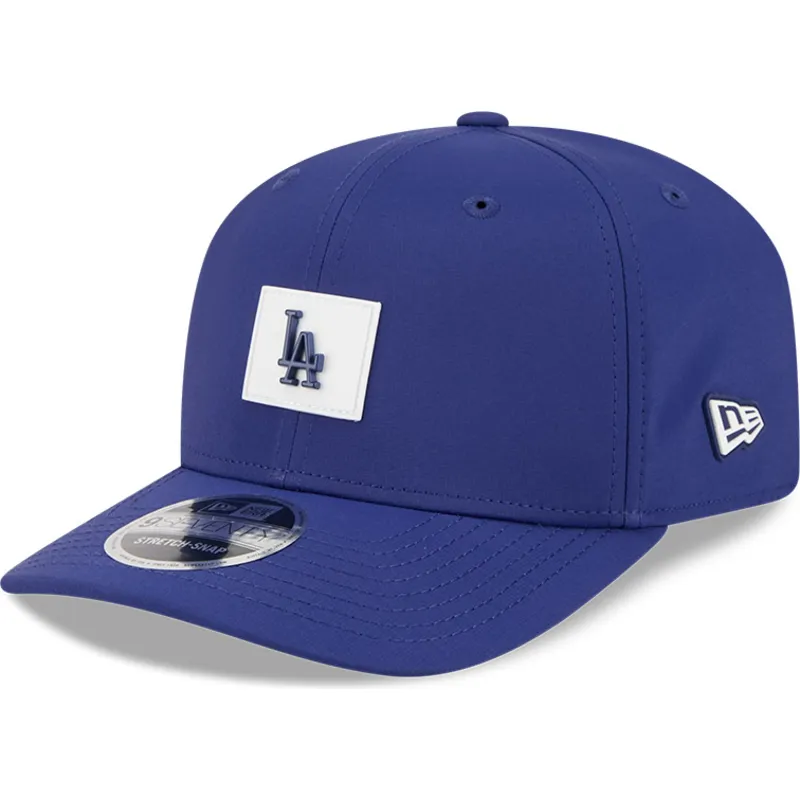 blaue-gebogene-snapback-kappe-9seventy-stretch-snap-clubhouse-der-los-angeles-dodgers-mlb-von-new-era