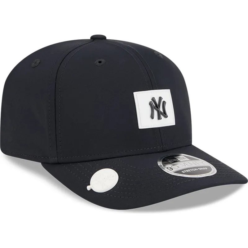 marineblaue-gebogene-snapback-kappe-9seventy-stretch-snap-clubhouse-der-new-york-yankees-mlb-von-new-era