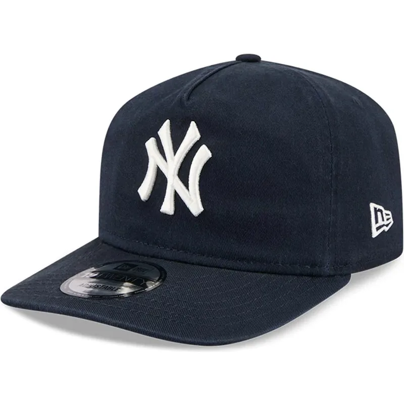 marineblaue-gebogene-snapback-kappe-19twenty-champion-der-new-york-yankees-mlb-von-new-era