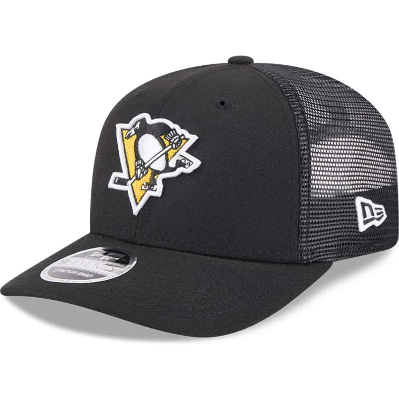 schwarze-trucker-kappe-9seventy-stretch-snap-evergreen-der-pittsburgh-penguins-nhl-von-new-era