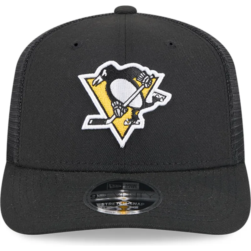 schwarze-trucker-kappe-9seventy-stretch-snap-evergreen-der-pittsburgh-penguins-nhl-von-new-era