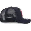 marineblaue-trucker-kappe-9seventy-stretch-snap-evergreen-der-boston-red-sox-mlb-von-new-era