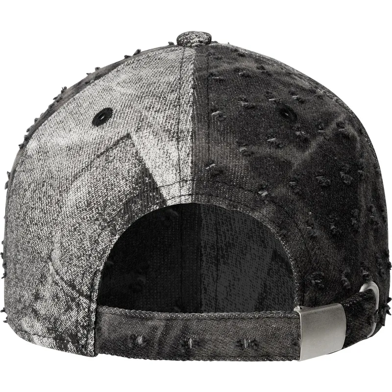 schwarze-verstellbare-curved-cap-denim-mashup-black-trompe-l-oeil-von-kangol