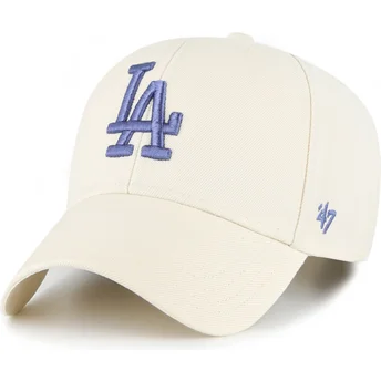 Gorra curva beige snapback con logo azul MVP de Los Angeles Dodgers MLB de 47 Brand