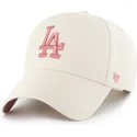 gorra-curva-beige-snapback-con-logo-rosa-mvp-ballpark-de-los-angeles-dodgers-mlb-de-47-brand
