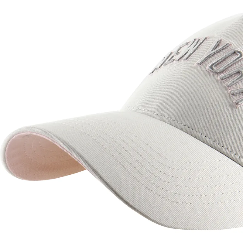 trucker-cap-beige-und-rosa-offside-dt-soft-glow-script-der-new-york-yankees-mlb-von-47-brand