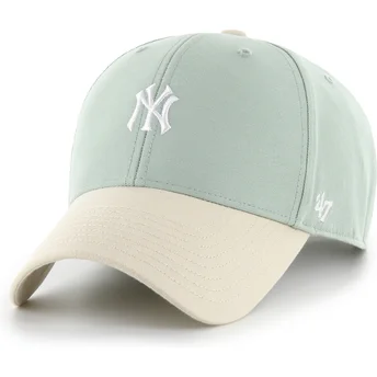 Grüne verstellbare gebogene Kappe MVP Base Runner Two Tone Legend der New York Yankees MLB von 47 Brand