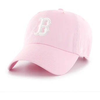 Gorra curva rosa ajustable Clean Up de Boston Red Sox MLB de 47 Brand
