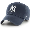 mutzen-gebogen-marineblau-verstellbares-band-clean-up-der-new-york-yankees-mlb-von-47-brand