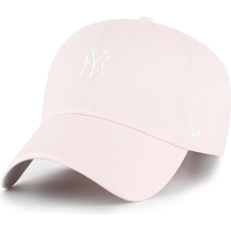 gorra-curva-rosa-claro-ajustable-clean-up-base-runner-de-new-york-yankees-mlb-de-47-brand