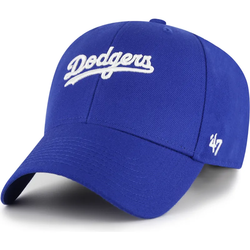 blaue-verstellbare-gebogene-kappe-mvp-ballpark-script-shot-der-los-angeles-dodgers-mlb-von-47-brand
