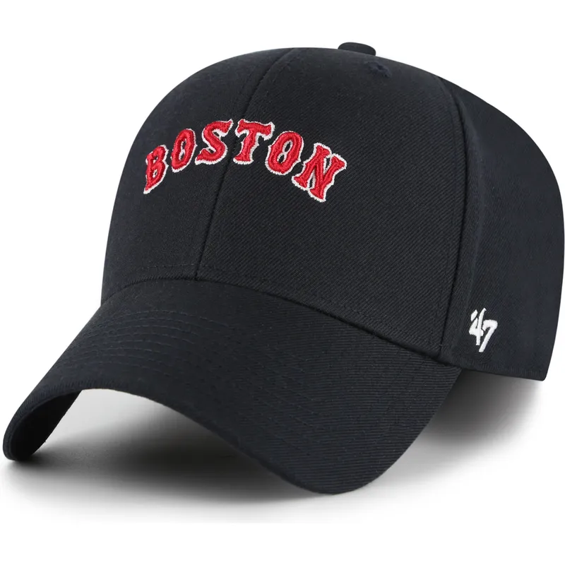 marineblaue-verstellbare-gebogene-kappe-mvp-ballpark-script-shot-der-boston-red-sox-mlb-von-47-brand