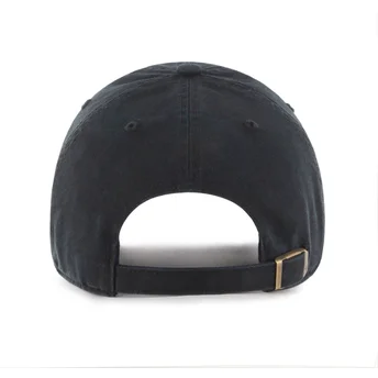 Gorra curva negra ajustable Clean Up No Loop Label de New York Yankees MLB de 47 Brand