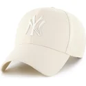 beige-gebogene-snapback-kappe-mit-beigem-mvp-logo-der-new-york-yankees-mlb-von-47-brand