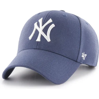 Blaue gebogene Snapback-Kappe MVP Timber Blue der New York Yankees MLB von 47 Brand