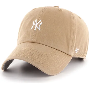 Gorra curva khaki ajustable Clean Up Base Runner de New York Yankees MLB de 47 Brand