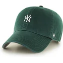 grune-verstellbare-curved-cap-clean-up-base-runner-mini-logo-der-new-york-yankees-mlb-von-47-brand