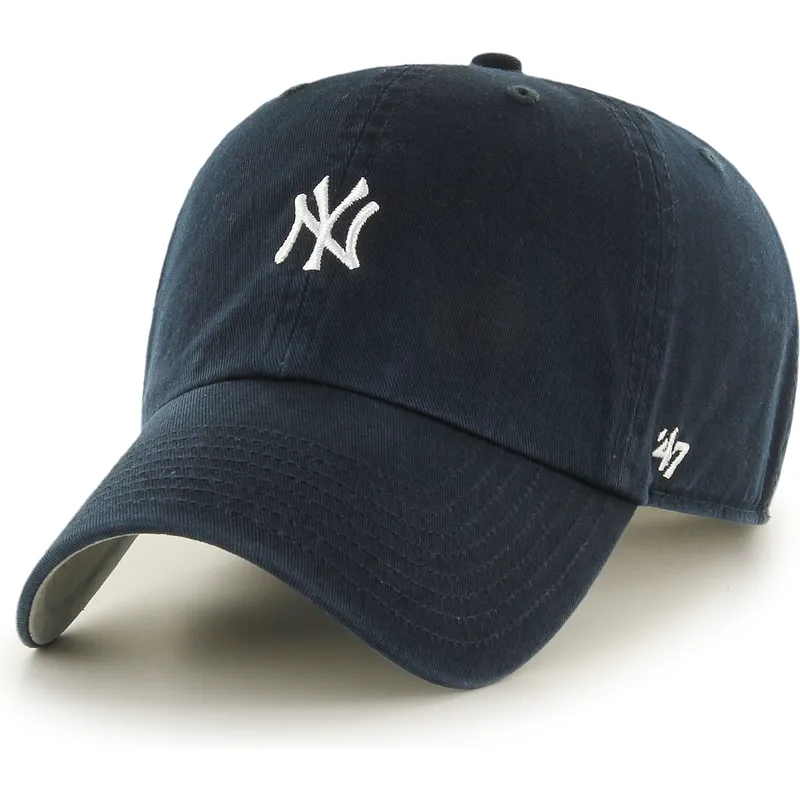 gorra-curva-azul-marino-ajustable-clean-up-base-runner-mini-logo-de-new-york-yankees-mlb-de-47-brand