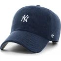 gebogene-marineblau-verstellbare-kappe-clean-up-cord-base-runner-von-new-york-yankees-mlb-von-47-brand